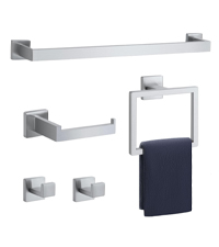 10-Pieces Brushed Nickel Bathroom Accessories Set, Stainless Steel Bathroom Hardware Set, Towel Racks for Bathroom Wall Mounted 24 Inch Bath Towel Bar Set.