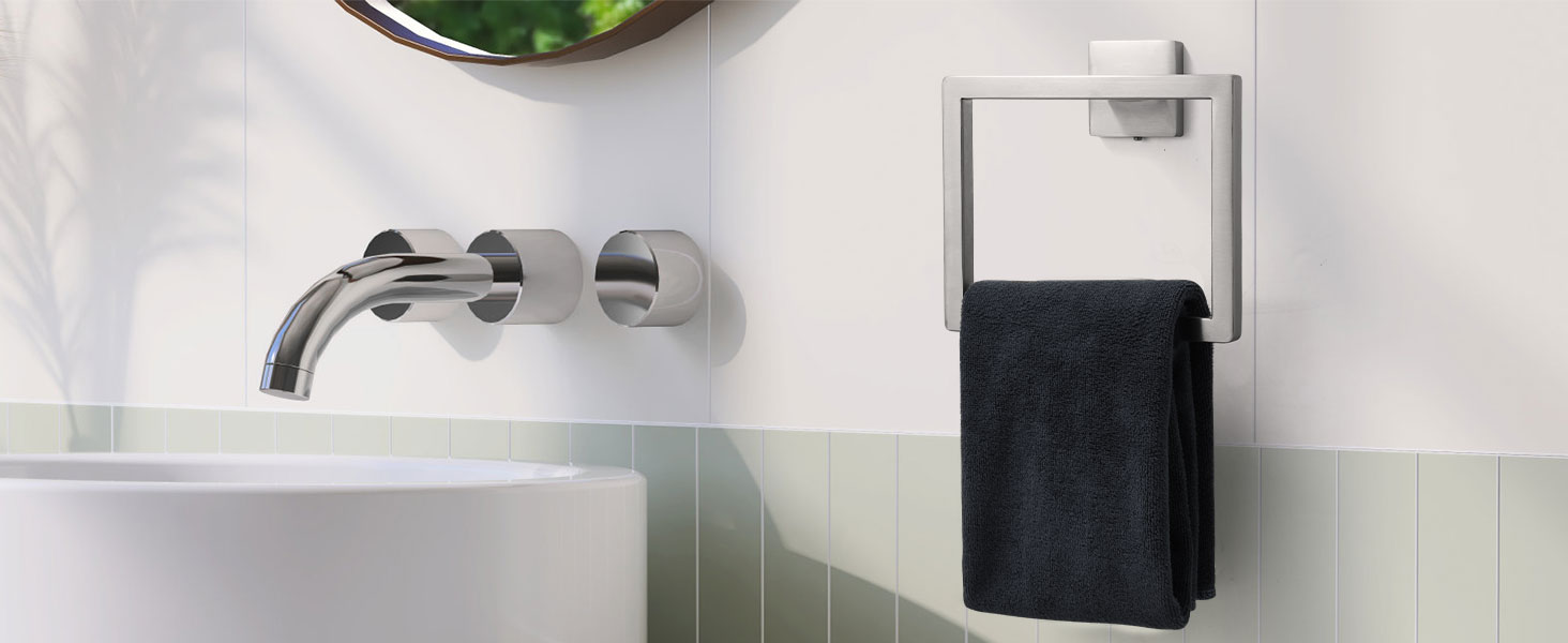 10-Pieces Brushed Nickel Bathroom Accessories Set, Stainless Steel Bathroom Hardware Set, Towel Racks for Bathroom Wall Mounted 24 Inch Bath Towel Bar Set.