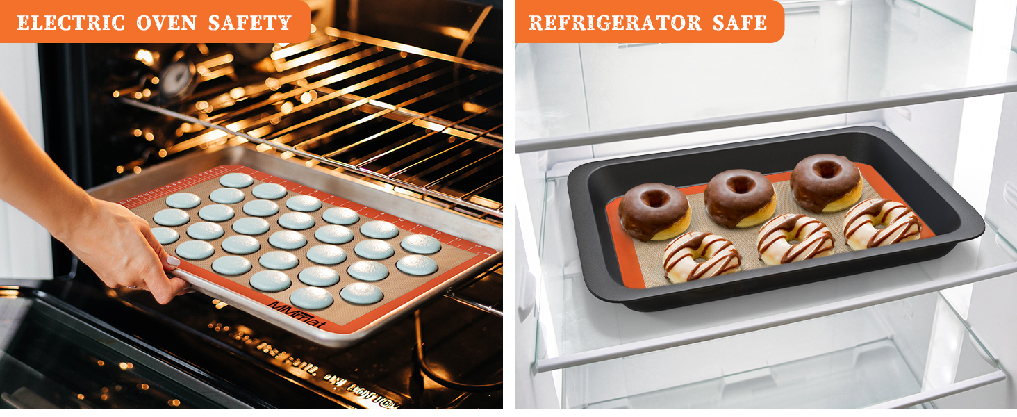 Silicone Baking Mats Set of 2 Square Non-Stick Reusable Air Fryer Linner - Best German Silicone - 9 inch