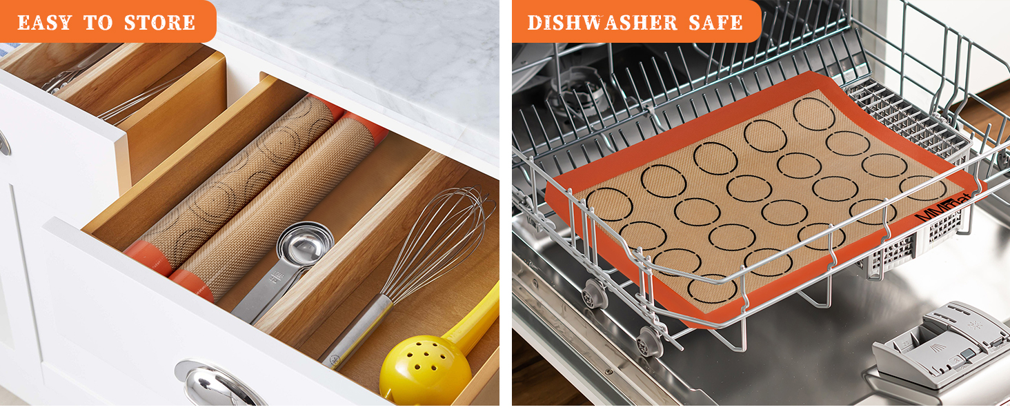 Silicone Baking Mats Set of 2 Square Non-Stick Reusable Air Fryer Linner - Best German Silicone - 9 inch