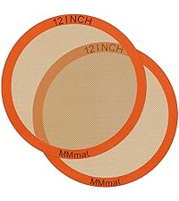 Silicone Baking Mats Set of 2 Square Non-Stick Reusable Air Fryer Linner - Best German Silicone - 9 inch