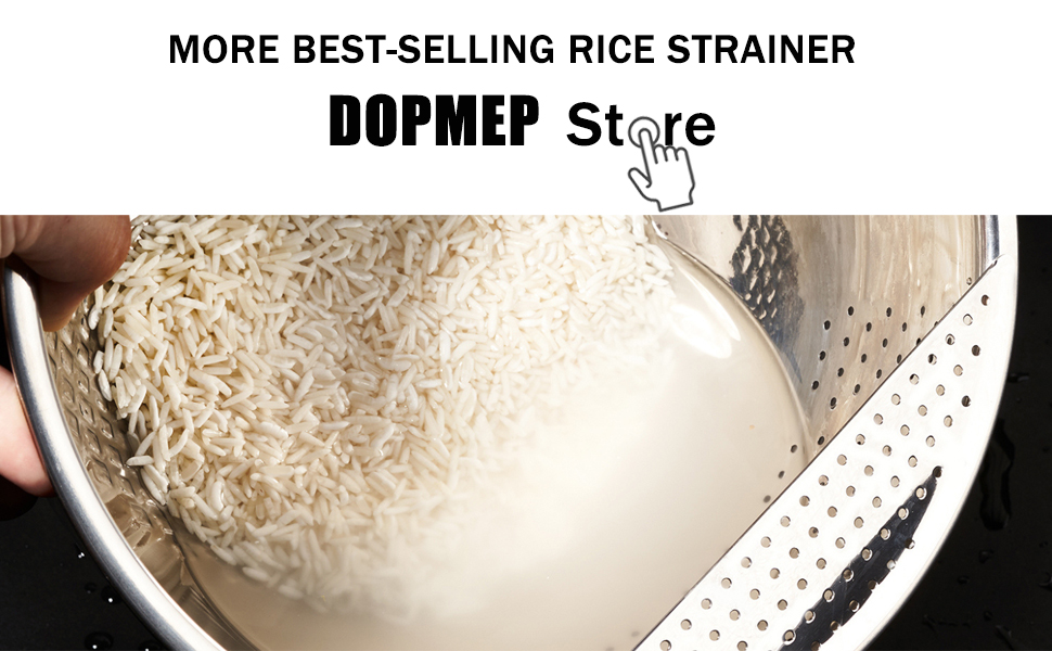 Rice Washing Bowl with Strainer Quinoa Washer Bowl, Stainless Steel Side Drainers Colander for Cleaning Fruits, Vegetables, and Beans - Versatile Kitchen Tool