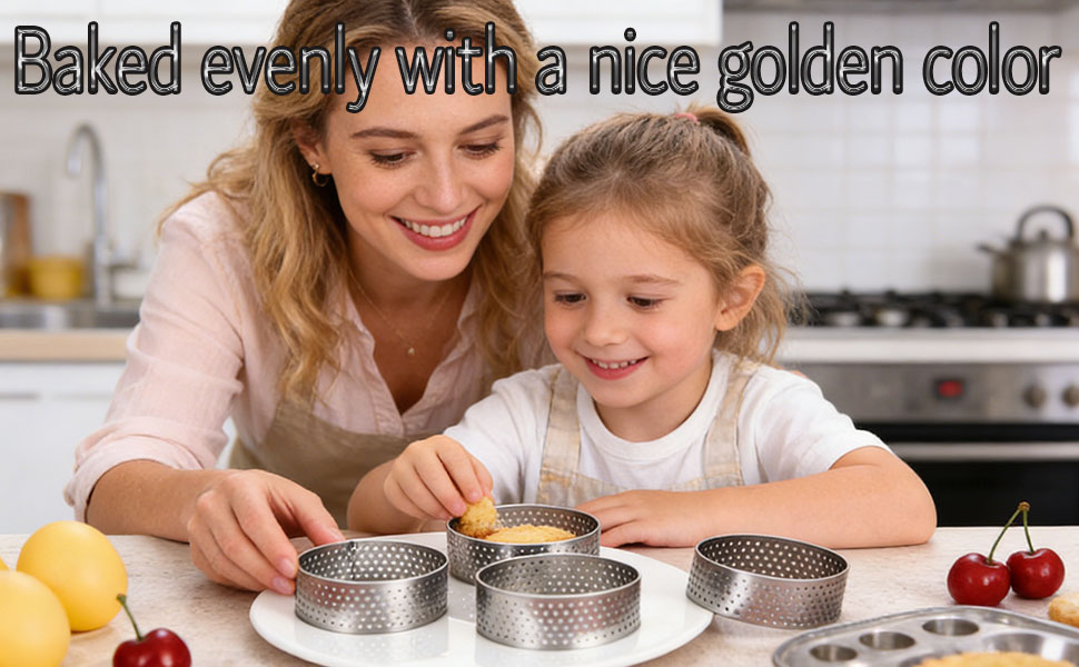 12Pack Tart Rings 3.15 Inch Perforated Tart Ring Stainless Steel, Round Mousse Cake Ring Metal Pastry Mold for Baking Cooking Pastries, small fruit tartet crust 8cm