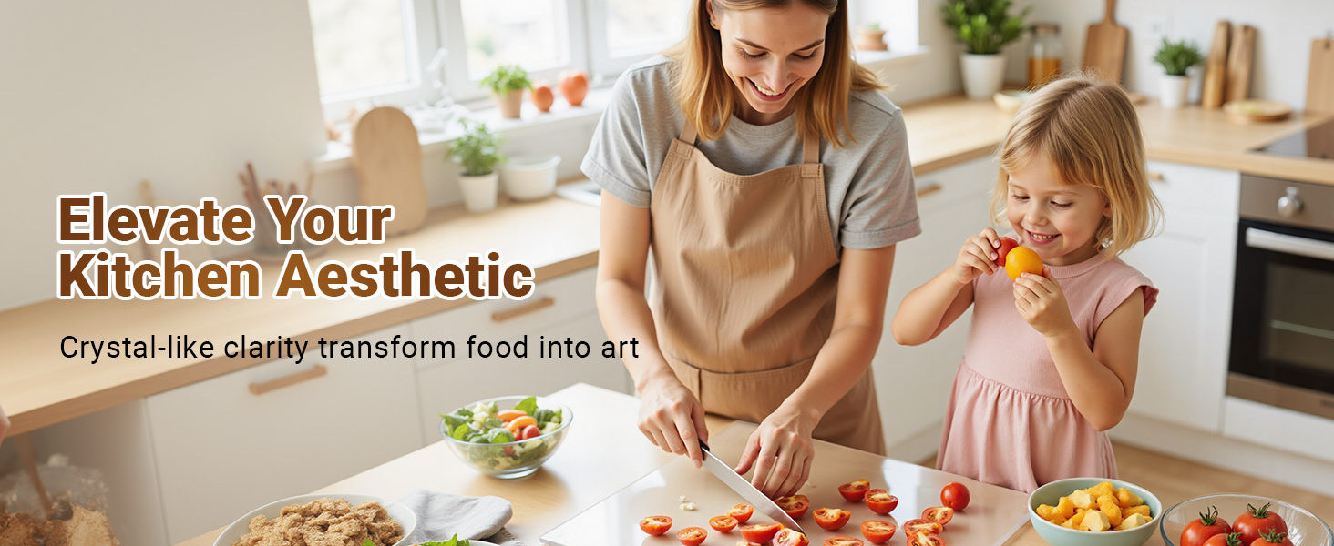 Acrylic Cutting Board with Counter Lip, 17.5x13.5 Inch Clear Cutting Boards for Kitchen Counter, Large Cutting Board Non Slip for Countertop Protector, Apartment Essentials Kitchen Decor Gifts