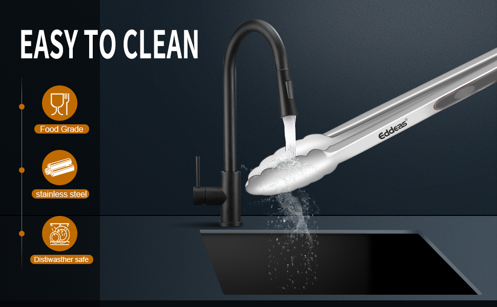 Tongs For Cooking - Heat Resistant 600 Degrees Metal Kitchen Tongs, Heavy Duty Stainless Steel Tongs - Perfect for Food, BBQ Set of 4, 7-9-12 &14 inch Grey