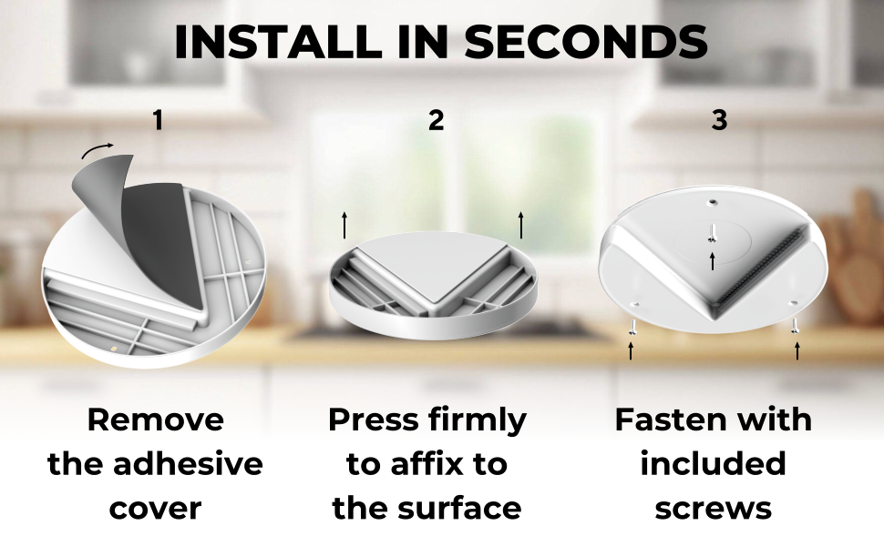 Under Cabinet Lid Jar Opener - for Weak Hands and Seniors with Arthritis - Heavy Duty, Allows to Easily Unscrew Any-Size Lid - Effortless Bottle & Can Opener for your Kitchen