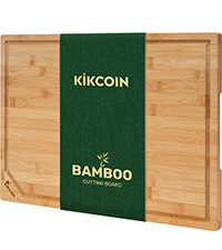 Plastic Cutting Boards for Kitchen, 3-Piece Large Cutting Board Set Dishwasher Safe Chopping Boards with Non-slip Feet and Juice Grooves, Kikcoin