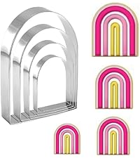 Rectangle cookie cutter ANCKNE Stainless Steel Rectangle Biscuit Molds Square Pastry Molds Fondant Cake Cookie Cutter Set 1 Inch Depth