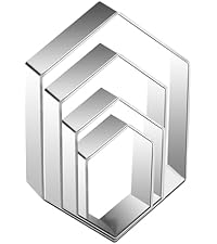 Rectangle cookie cutter ANCKNE Stainless Steel Rectangle Biscuit Molds Square Pastry Molds Fondant Cake Cookie Cutter Set 1 Inch Depth