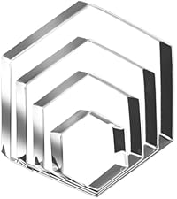 Rectangle cookie cutter ANCKNE Stainless Steel Rectangle Biscuit Molds Square Pastry Molds Fondant Cake Cookie Cutter Set 1 Inch Depth