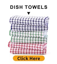 Kitinjoy Cotton 8 Pack Terry Kitchen Dish Cloths, 12 x 12 Inches Super Soft and Absorbent Dish Rags, Quick Drying Dish Towels for Washing Dishes, Mixed Color