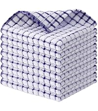 Kitinjoy Cotton 8 Pack Terry Kitchen Dish Cloths, 12 x 12 Inches Super Soft and Absorbent Dish Rags, Quick Drying Dish Towels for Washing Dishes, Mixed Color