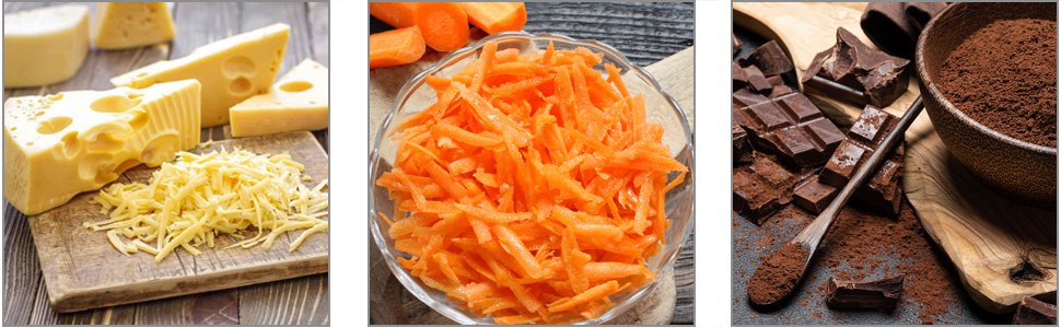 Cheese Grater Lemon Zester Grater with Handle Kitchen Grater Set of 5 Stainless Steel for Cheese Spices Ginger Garlic Chocolate Vegetable Fruit