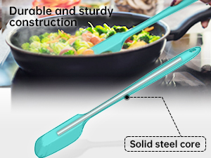 Barsone 5-Piece Silicone Spatula Set - Heat Resistant 446°F Food Grade BPA Free, Nonstick Cookware Safe Dishwasher Safe Kitchen Tools for Baking, Cooking, Stirring, Multicolor.