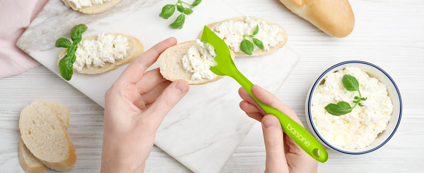 Barsone 5-Piece Silicone Spatula Set - Heat Resistant 446°F Food Grade BPA Free, Nonstick Cookware Safe Dishwasher Safe Kitchen Tools for Baking, Cooking, Stirring, Multicolor.