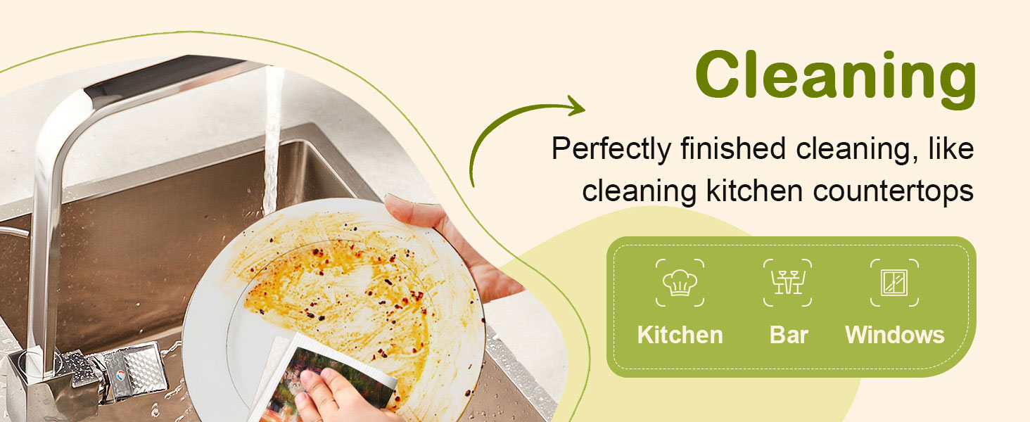 6 Pack Swedish Dishcloths for Kitchen - Reusable Dish Cloths for Washing Dishes Absorbent Cute Funny Kitchen Towels Cleaning Sponge, Floral Cat