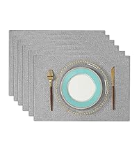 UnivoColors Placemats,Heat Resistant Placemats Set of 4 Washable 12 x 17 Inch,Waterproof Table Mats,Wipeable Pu Place Mats for Kitchen,Dining Room.Reddish Brown