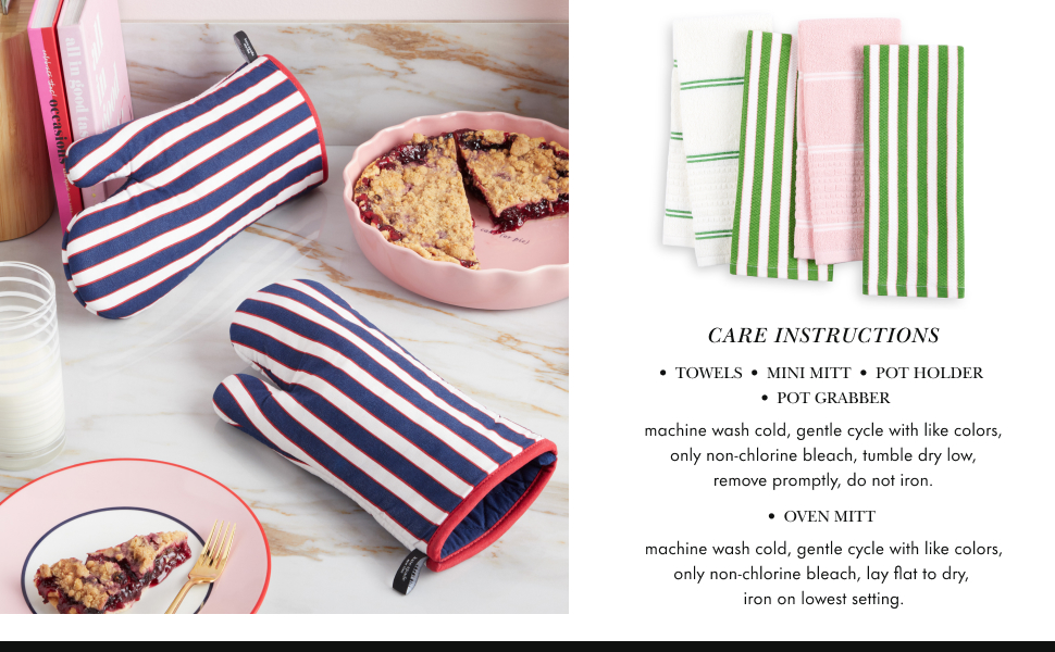 kate spade new york Botanical Stripe Pot Holder 2-Pack Set, 7