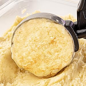 3.5 Tbsp Cookie Scoop, Ice Cream Scoop with Thumb Trigger, Cookie Dough Melon Baller Scoop 55 mm, Comfortable Grip, Non-Slip, 50 ML