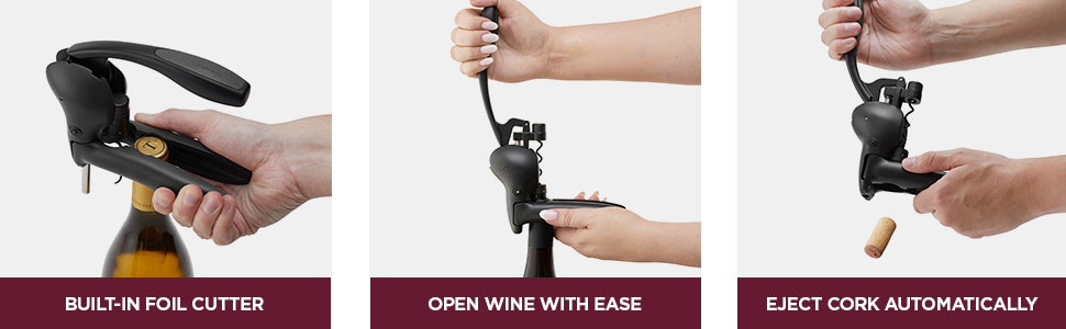 Rabbit Wine Lever Corkscrew Wine Opener With Built In Foil Cutter