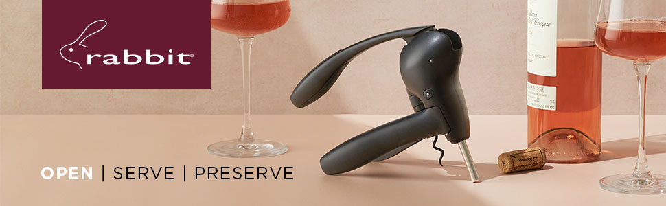 Rabbit Wine Lever Corkscrew Wine Opener With Built In Foil Cutter