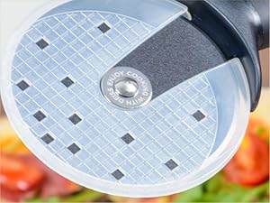 Deiss Lux Heavy Duty Pizza Cutter With Wheel Slicer- Stainless Steel Sharp Smooth Pizza Cutter Wheel With Easy Grip Non-Slip Handle, Dishwasher Safe (BLACK)