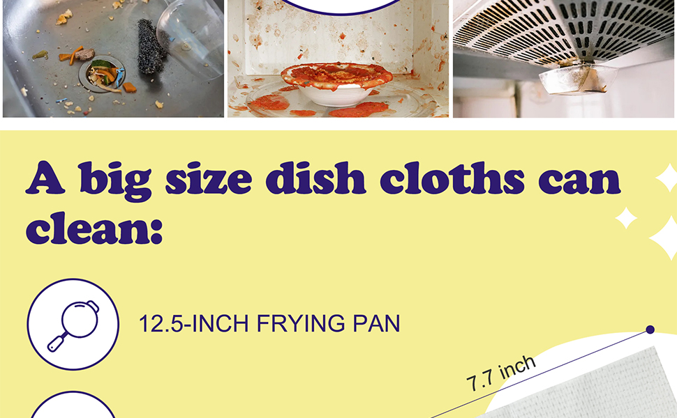 Multi-Surface Dish Cleaning Cloths | Soap Pre-load | Concentrated Plant-Based Cleaning Material | Residue Free, Light Rice Scent | 100 Big Sheets | Perfect for Camping Dormitory Apartment Company