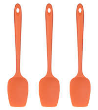 Silicone Kitchen Cooking Utensil Set: U-Taste 600ºF Heat Resistant 13.6in Extra Long Kitchen Tools, Food-Grade Non-Stick Spatula Turner Spoon Ladle for Stir Frying, Serving, Mixing (5 Pieces, Orange)
