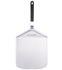 KitchenStar Perforated Pizza Peel 12 inch with 10 inch Folding Handle, Medium - Stainless Steel Spatula Paddle for Effortless Pizza Transfer & Easy Storrage - Outdoor Pizza Oven Accessories