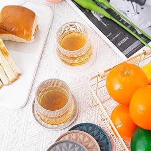 Silicone Coasters for Drinks[4 Pack]- Cup Mat for Tabletop Protection-Non-Slip, Non-Stick, Coffee Table Decor, Great Gift for Any Occasion, Black