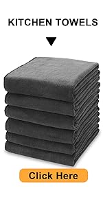 kimteny 13x28 Inches Kitchen Cloth Dish Towels, 400 GSM Premium Dishcloths, Super Absorbent Coral Velvet Microfiber Cleaning Cloths, Fast Drying Rags for Washing Dishes (6 Pack, Dark Grey)