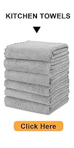 kimteny 13x28 Inches Kitchen Cloth Dish Towels, 400 GSM Premium Dishcloths, Super Absorbent Coral Velvet Microfiber Cleaning Cloths, Fast Drying Rags for Washing Dishes (6 Pack, Dark Grey)