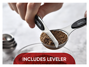 Spring Chef Stainless Steel Metal Magnetic Measuring Spoons Set of 8 with Leveler, Heavy Duty Nesting Teaspoon & Tablespoon Measuring Spoons, Kitchen Gadgets for Baking & Cooking - Desert Sunset