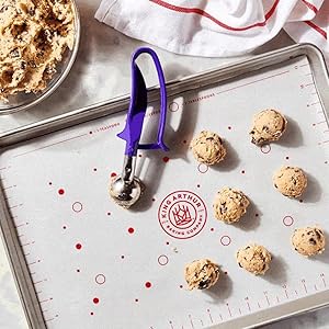 King Arthur Baking Company Cookie Mat, Oven Safe Silicone Reusable Baking Mat, For Precise Cookie Dough Spacing And Placement, Fits Half-Size Pans