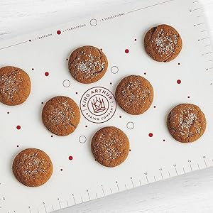 King Arthur Baking Company Cookie Mat, Oven Safe Silicone Reusable Baking Mat, For Precise Cookie Dough Spacing And Placement, Fits Half-Size Pans