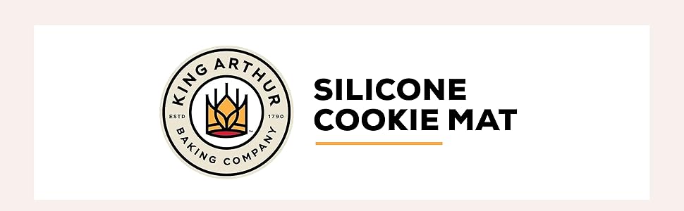 King Arthur Baking Company Cookie Mat, Oven Safe Silicone Reusable Baking Mat, For Precise Cookie Dough Spacing And Placement, Fits Half-Size Pans