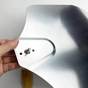 Pizza Peel 12 x 14inches, Pizza Paddle Pizza Spatula Shovel Pizza Cutter, Pizza Peel with Foldable Wood Handle, Aluminum Pizza Turner Peel Tools Making Accessories for Baking Pizza Bread