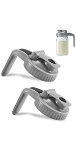 32oz Glass Pitcher with Lid & V-shaped Pour Spout - 1 Quart Breastmilk Pitcher Double Leak Proof, Creamer Container for Sun Tea, Juice, Cold Brew Coffee, Breastmilk Storage Container