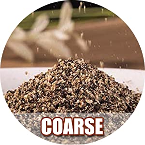 Salt and Pepper Grinder Set of 2 - Wood Salt and Pepper Mill with Adjustable Coarseness Ceramic Core - Manual Salt Grinders Refillable Spice Mills - Pepper Shakers for Sea Salt/Chili/Sesame, 6.5 Inch