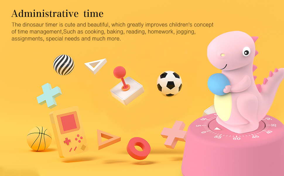 60 Minutes Mechanical Kitchen Timer,Cute Dinosaur Timer for Kids,Wind Up Egg Timer for Cooking,Reading,Classroom and Do Sports. (Sky Blue)