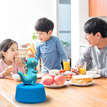 60 Minutes Mechanical Kitchen Timer,Cute Dinosaur Timer for Kids,Wind Up Egg Timer for Cooking,Reading,Classroom and Do Sports. (Sky Blue)