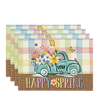 Artoid Mode Boho Bohemia Style Sliver Placemats Set of 4, 12x18 Inch Country Rustic Farmhouse Magical Fall Table Mats for Party Kitchen Dining Decoration