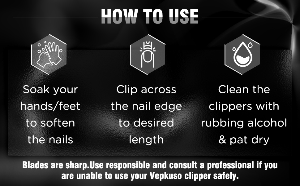 Nail Clippers for Seniors, Wide Jaw Fingernail Clippers and Angled Head Toenail Clippers for Thick Nail, Professional German Nail Clippers for Men, Women&Pregnant，Black