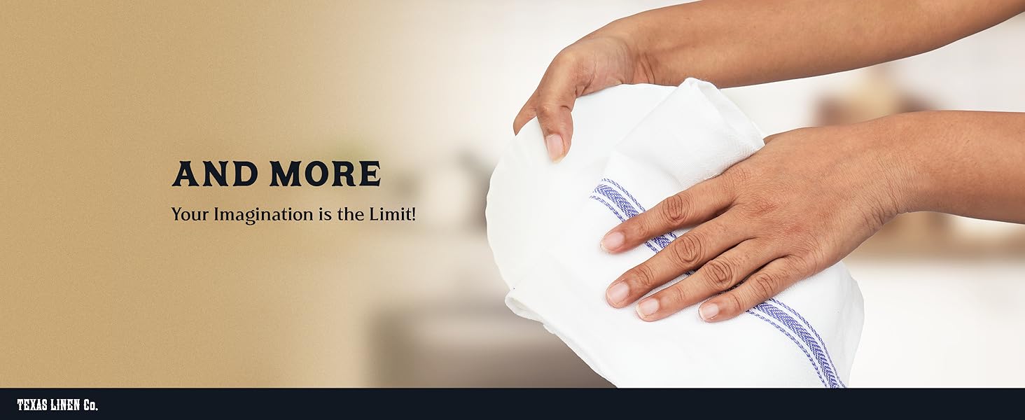 TEXAS LINEN CO. Cotton Kitchen Towels 12 Pack - 15 x 25 Inches - Highly Absorbent Dish Towels for Kitchen Drying, Soft Durable Reusable Quick Dry Tea, Kitchen and Dish Cloths Set - Grey Stripe