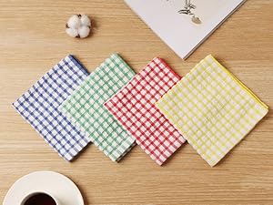 Egles 16 Packs Kitchen Dishcloths 12x12 Inches 100% Cotton Kitchen Dish Cloths for Washing Dishes Scrubbing Wash Cloths Dish Towels Sets (Mix Color)
