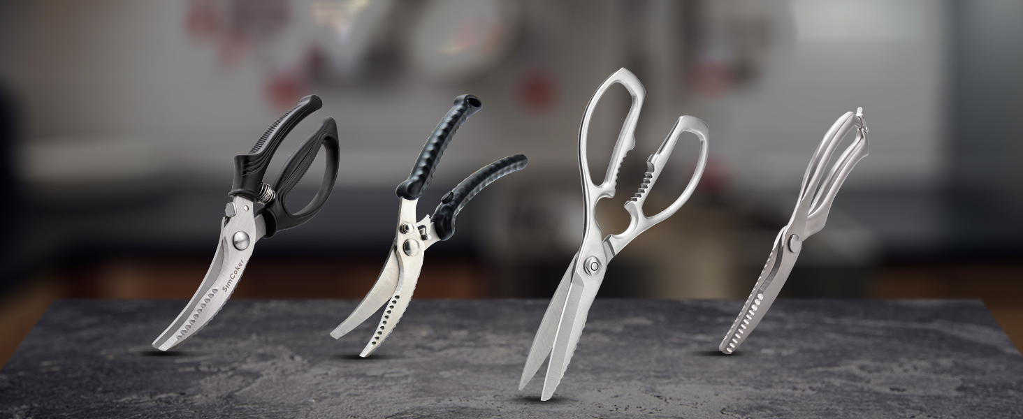 Kitchen Scissors, Forged Stainless Steel Heavy Duty Kitchen Shears, Dishwasher Safe Cooking Scissors for Meat, Poultry & Vegetables