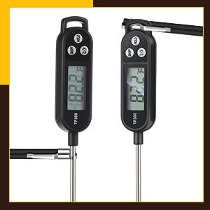 6 Pcs Meat Thermometer Food Thermometer with Probe Water Liquid Instant Read Digital Thermometer Cooking Thermometer Supplies BBQ Kitchen Thermometer for Cooking Milk Yogurt (Red)