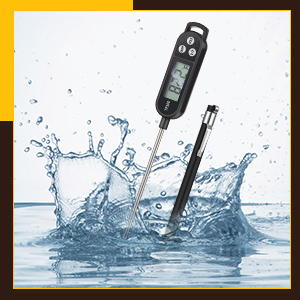 6 Pcs Meat Thermometer Food Thermometer with Probe Water Liquid Instant Read Digital Thermometer Cooking Thermometer Supplies BBQ Kitchen Thermometer for Cooking Milk Yogurt (Red)