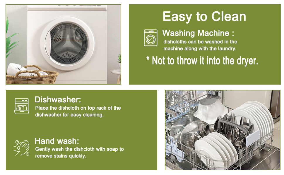 Swedish Dishcloths for Kitchen Reusable 6 Pack Kitchen Towels No Odor Quick-Drying Reusable Paper Towels Reusable Paper Towels Washable for Countertop Sink Kitchen Flower Bird