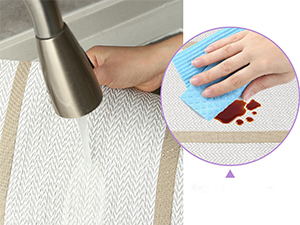 FAVE Placemats Set of 6 Indigo Blue Woven with Gray Placemats Durable and Wipeable Vinyl Placemat Set of 6 for Wedding, Banquet, Birthday, Party, Restaurant Decorations（Indigo Blue）